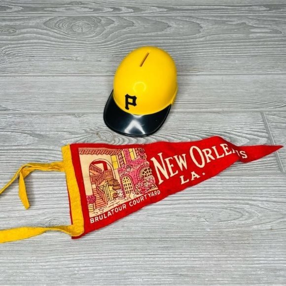 Vintage New Orleans LA Louisiana Brulatour Pennant & Pittsburgh Pirates bank spo - Picture 2 of 6